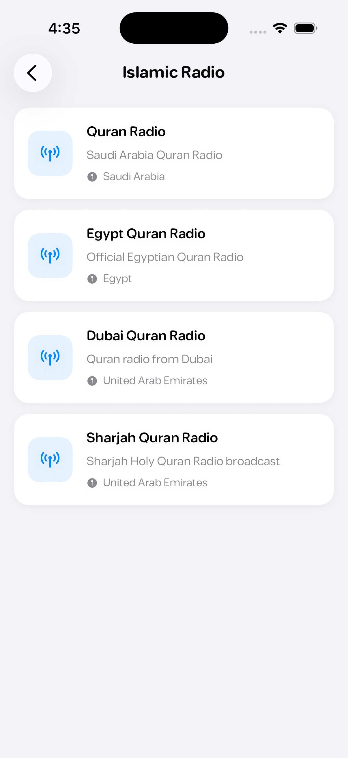Yaqeen Pro Islamic Radio stations